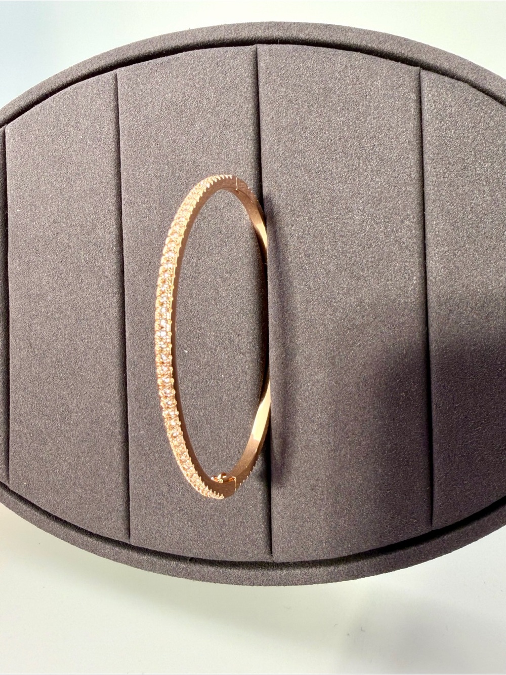 Rose Gold Crystal Pavé Bangle Bracelet
